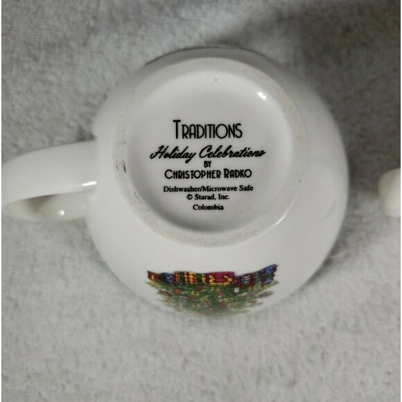 Christopher Radko Traditions Holiday Celebrations Starad Two Tea Cups Colombia - Picture 9 of 9